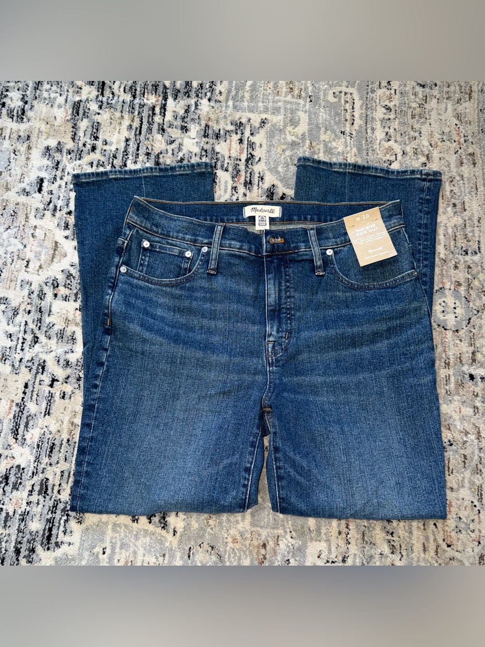 Madewell Straight-Leg Jeans in Dark Blue Wash